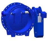 Поворотный обратный клапан с противовесом и гидравлическим приводом Tecofi CP4241 Ду-800 Ру-16 купить